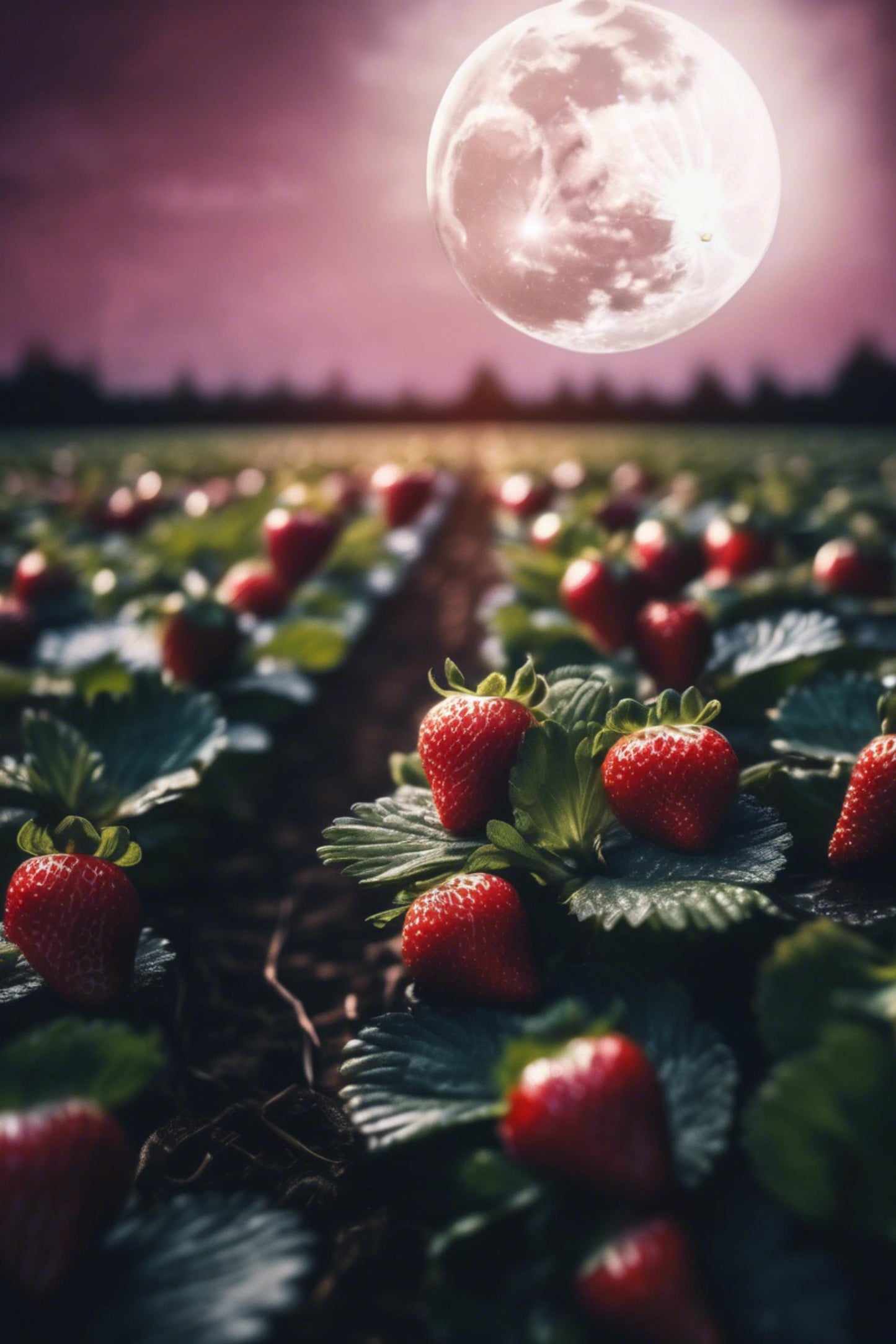 Strawberry Moon | Ripe Strawberries, Clouds of Fresh Cream, Pops of Citrus & Greenery | Natural Soy Wax Melt Snap Bar | Full Moon Collection