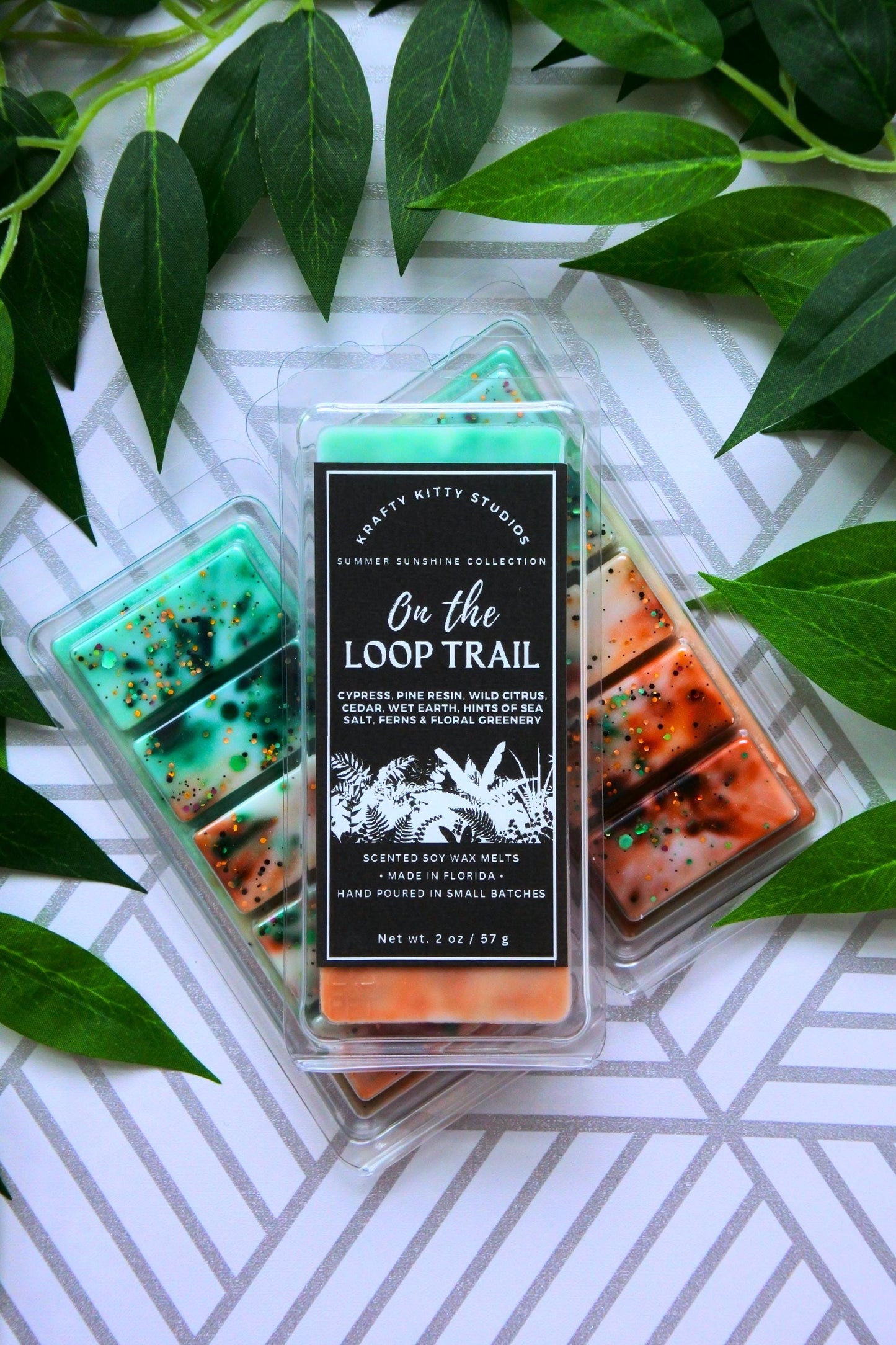 On the Loop Trail | Cypress, Pine Resin, Wild Citrus, Cedar, Wet Earth, Sea Salt, Greenery, Floral | Soy Wax Melt Snap Bar | Summer Sunshine