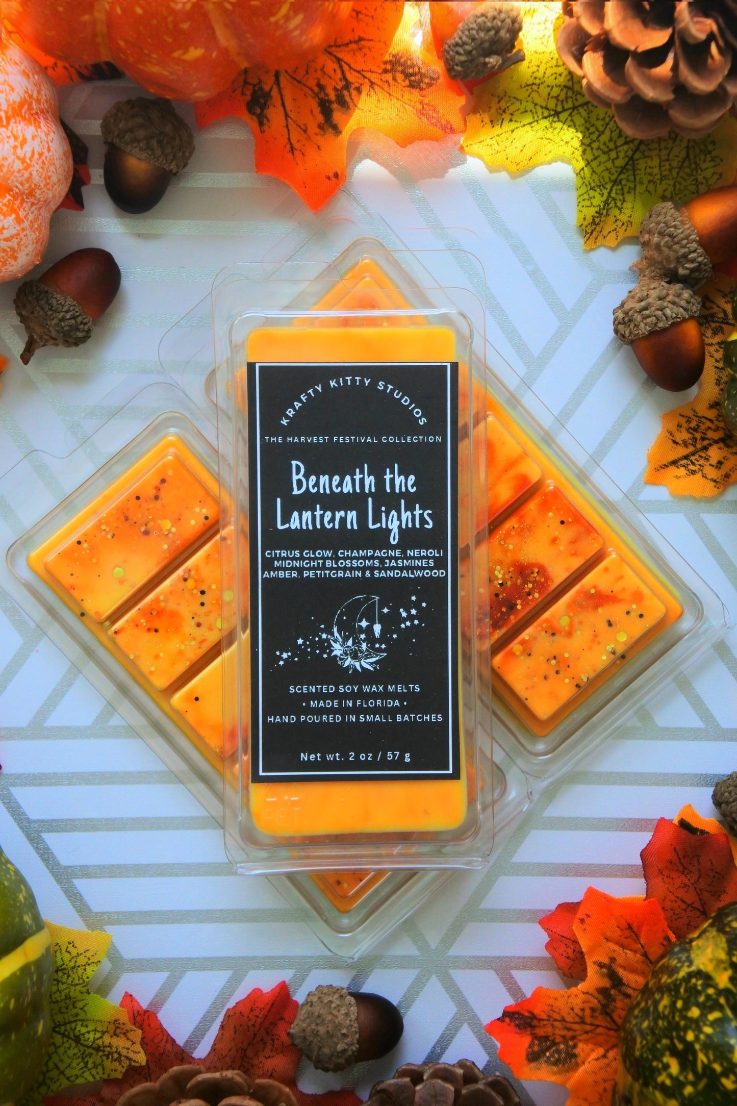Beneath the Lantern Lights | Citrus, Champagne, Neroli, Blossoms, Jasmine, Amber, Petitgrain & Sandalwood | Soy Wax Melt | Harvest Festival