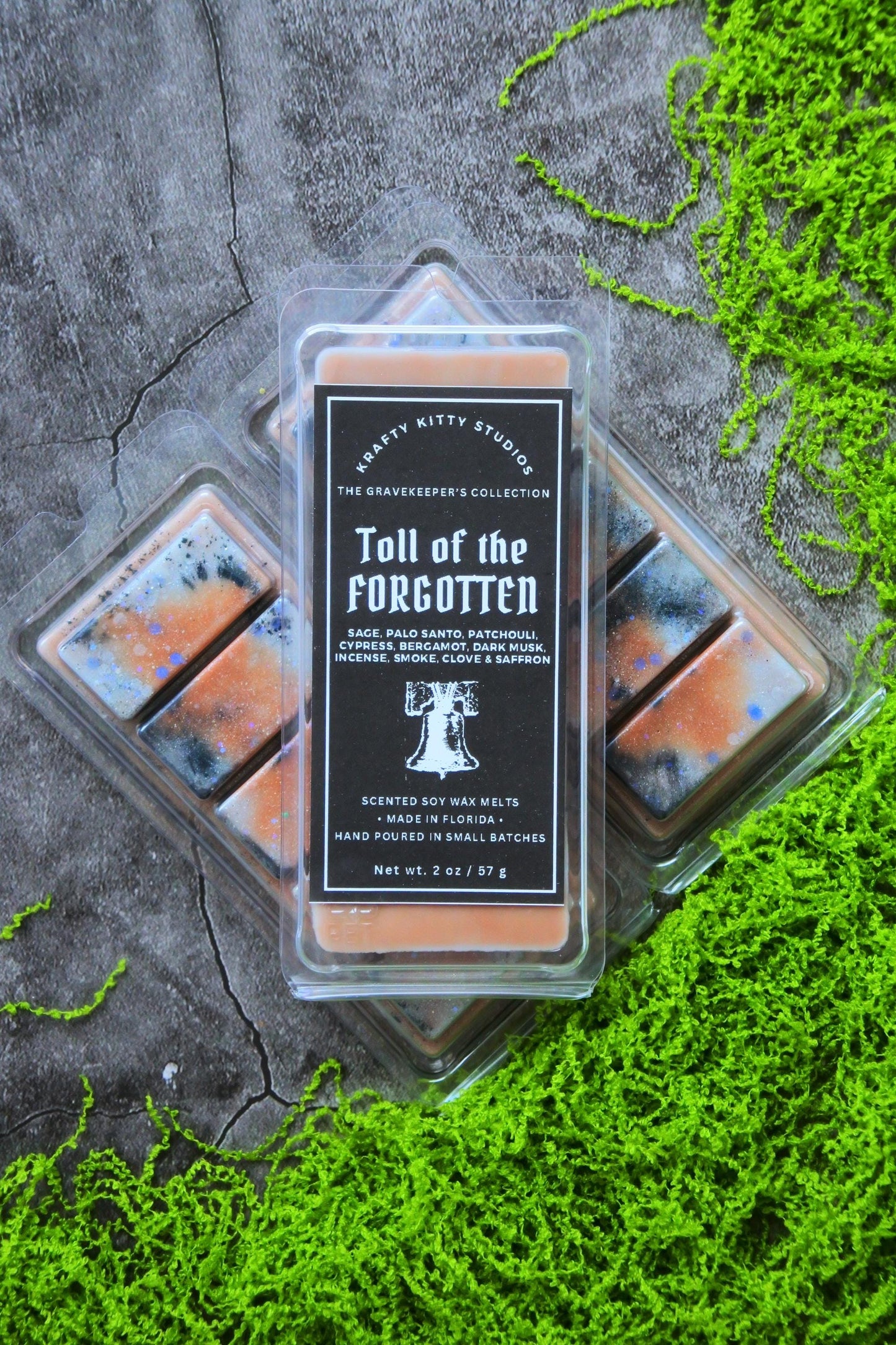 Toll of the Forgotten: Sage, Palo Santo, Patchouli, Cypress, Citrus, Musk & Incense | Soy Wax Melt Snap Bar