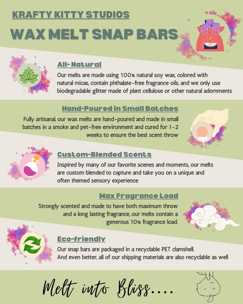 Sophie’s Secret Garden: Daisies, Marigolds, Daffodils, Poppies, Strawberries & Earthy Greenery | Natural Soy Wax Melt Snap Bar