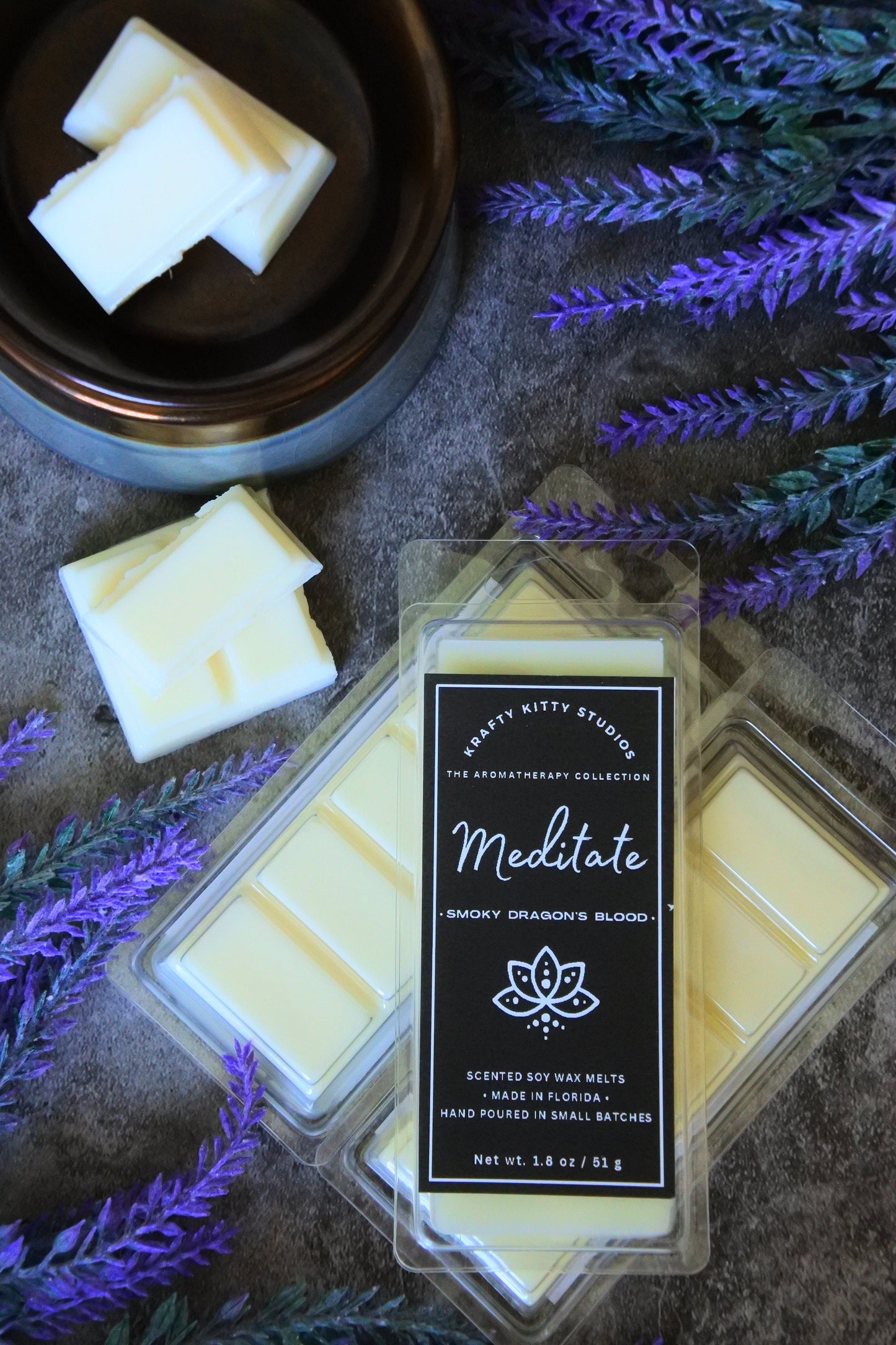 Meditate | Smoky Dragon’s Blood | Soy Wax Melt Snap Bar | Aromatherapy Collection