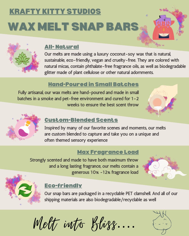 Home of the Pasture Witch | Honeysuckle + Jasmines + Rose Petals + Citrus | Natural Soy Wax Melt Snap Bar | Forest Witch Collection