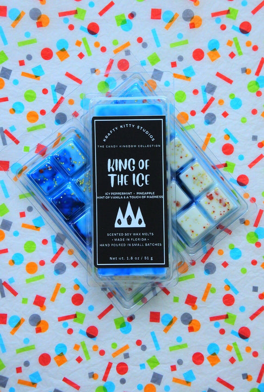 King of the Ice | Peppermint + Pineapple + Hint of Vanilla & A touch of Madness | Natural Soy Wax Melt Snap Bar | Candy Kingdom Collection