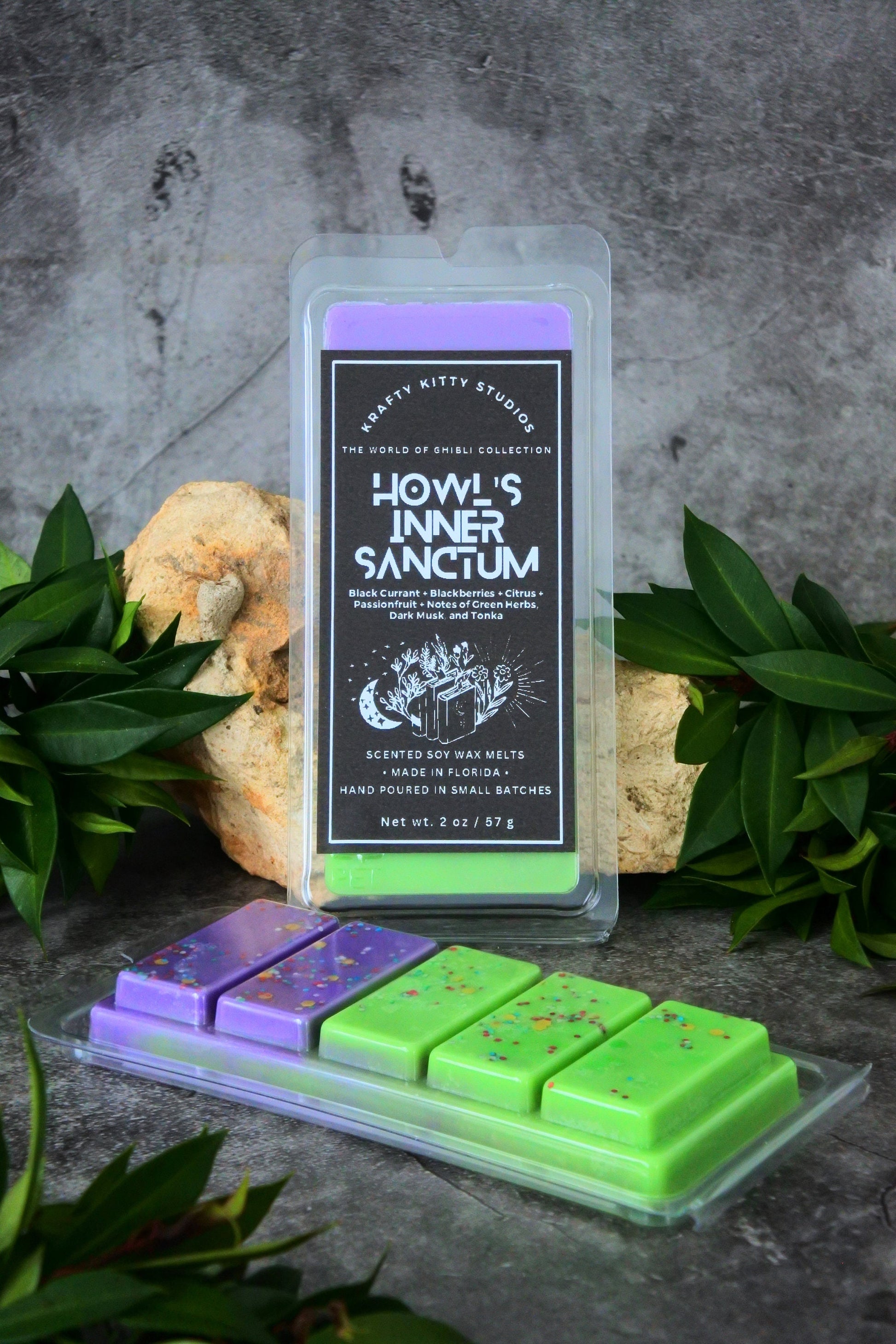 Howl’s Inner Sanctum | Fresh Berries + Zesty Citrus + Tropical Fruit + Herbs + Musk & Tonka | Natural Soy Wax Melt Snap Bar
