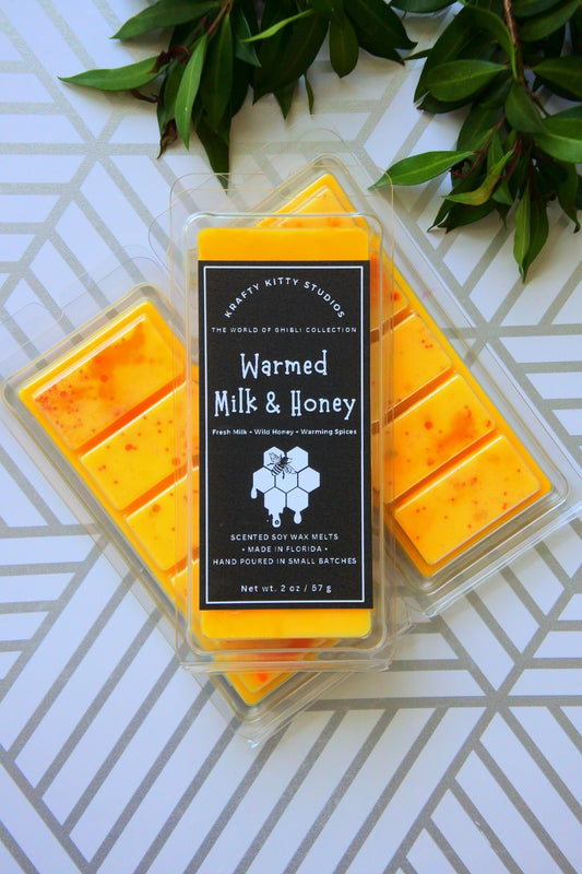 Warmed Milk & Honey | Warm Fresh Milk + Wild Honey + Hints of Warm Spices | Natural Soy Wax Melt Snap Bar