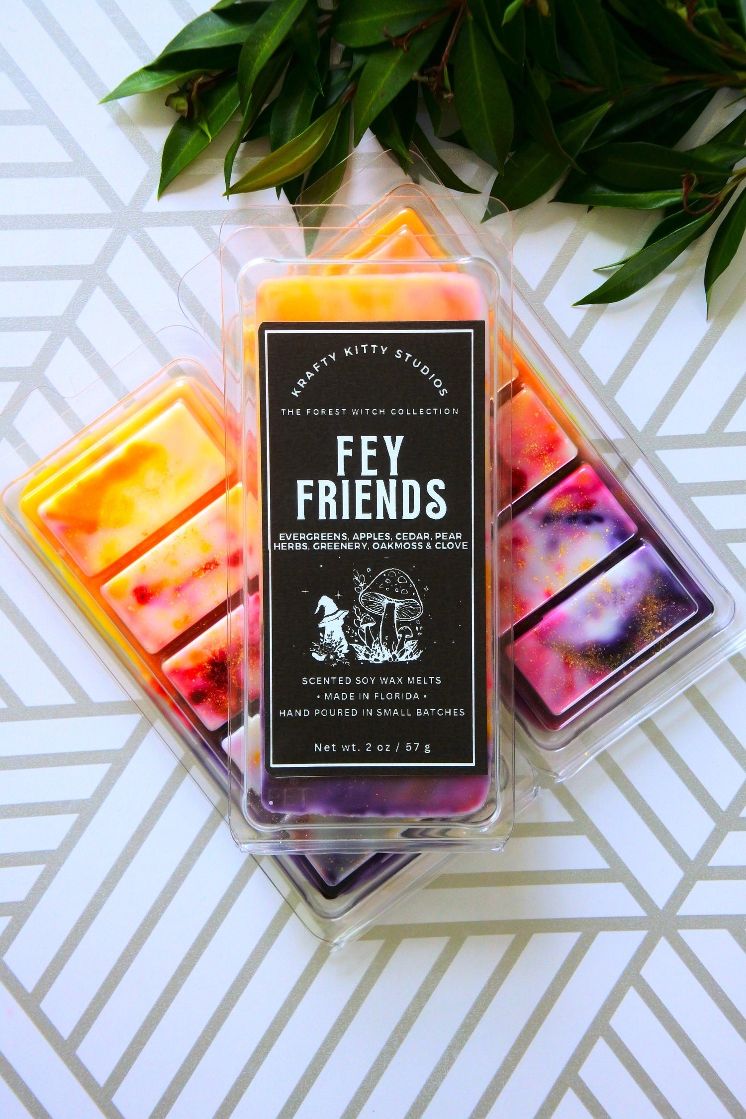 Fey Friends: Evergreens, Apples, Cedar, Pear, Herbs, Greenery, Oakmoss & Clove | Soy Wax Melt