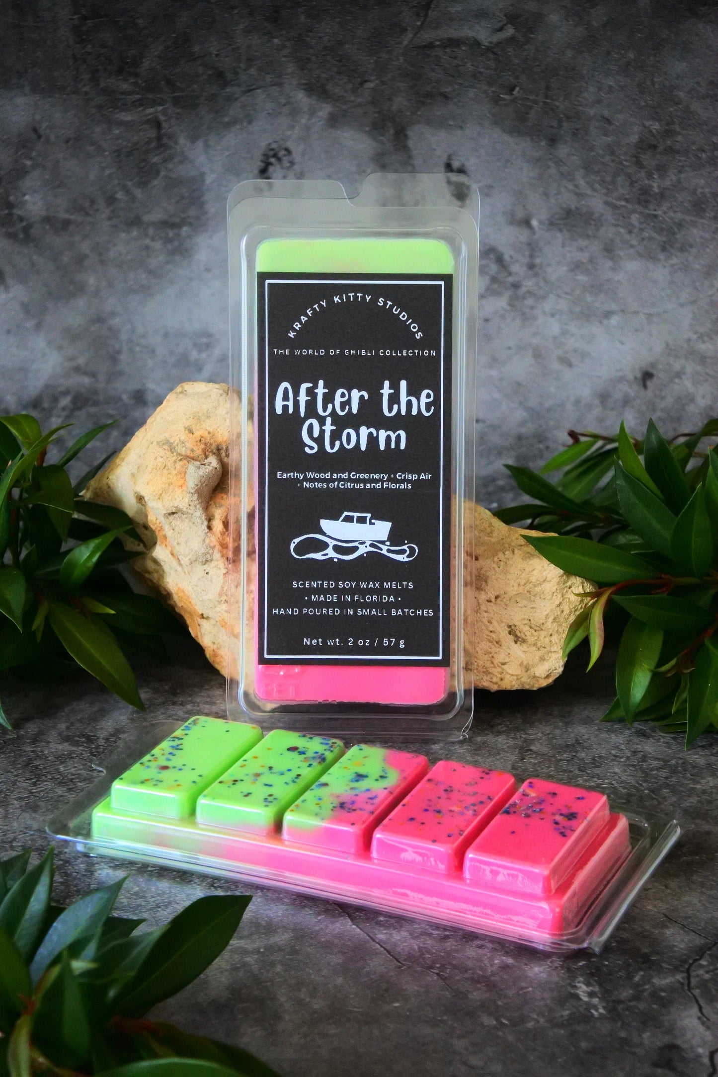 After The Storm | Earthy Wood + Fresh Greenery + Crisp Air + Notes of Citrus & Florals | Natural Soy Wax Melt Snap Bar