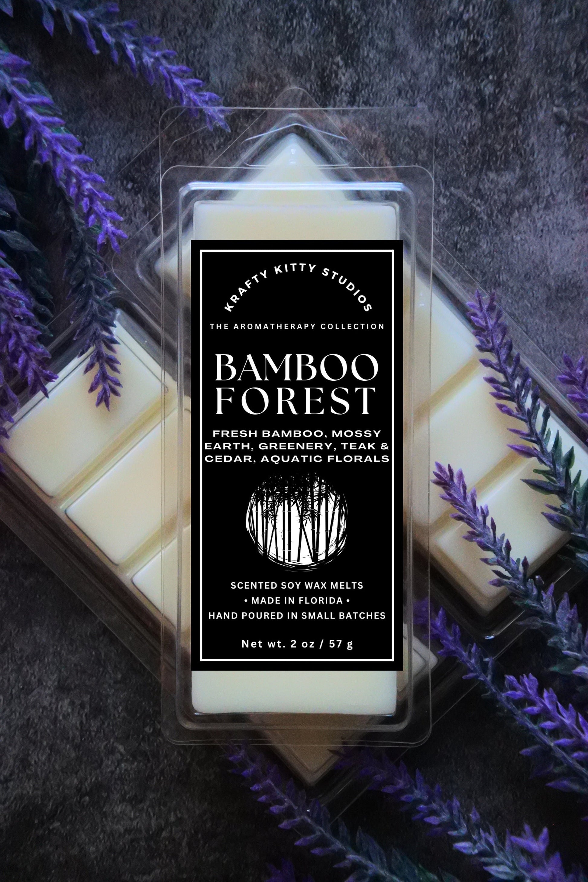 Bamboo Forest | Fresh Bamboo, Greenery, Mossy Earth, Aquatic Florals, Teak & Cedarwood | Soy Wax Melt Snap Bar | Aromatherapy Collection