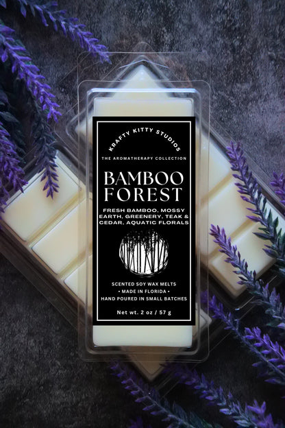 Bamboo Forest | Fresh Bamboo, Greenery, Mossy Earth, Aquatic Florals, Teak & Cedarwood | Soy Wax Melt Snap Bar | Aromatherapy Collection