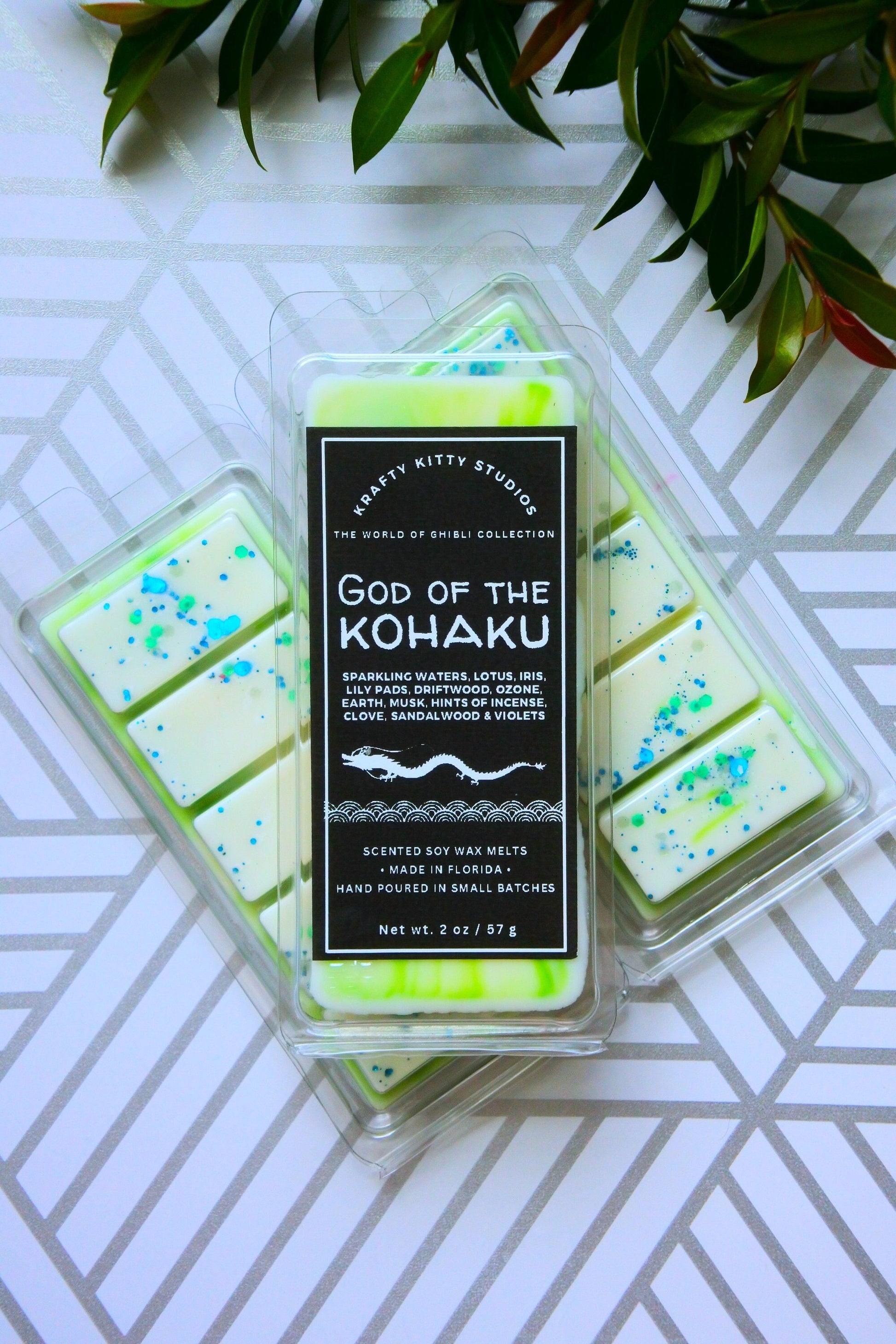 God of the Kohaku | Sparkling Waters, Florals, Driftwood, Ozone, Earth, Musk, Incense, Clove & Sandalwood | Natural Soy Wax Melt Snap Bar