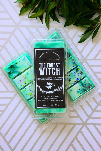 The Forest Witch | Warm Earth, Cedar, Pine, Florals, Oakmoss, Sandalwood & Spices | Natural Soy Wax Melt Snap Bar | Forest Witch Collection