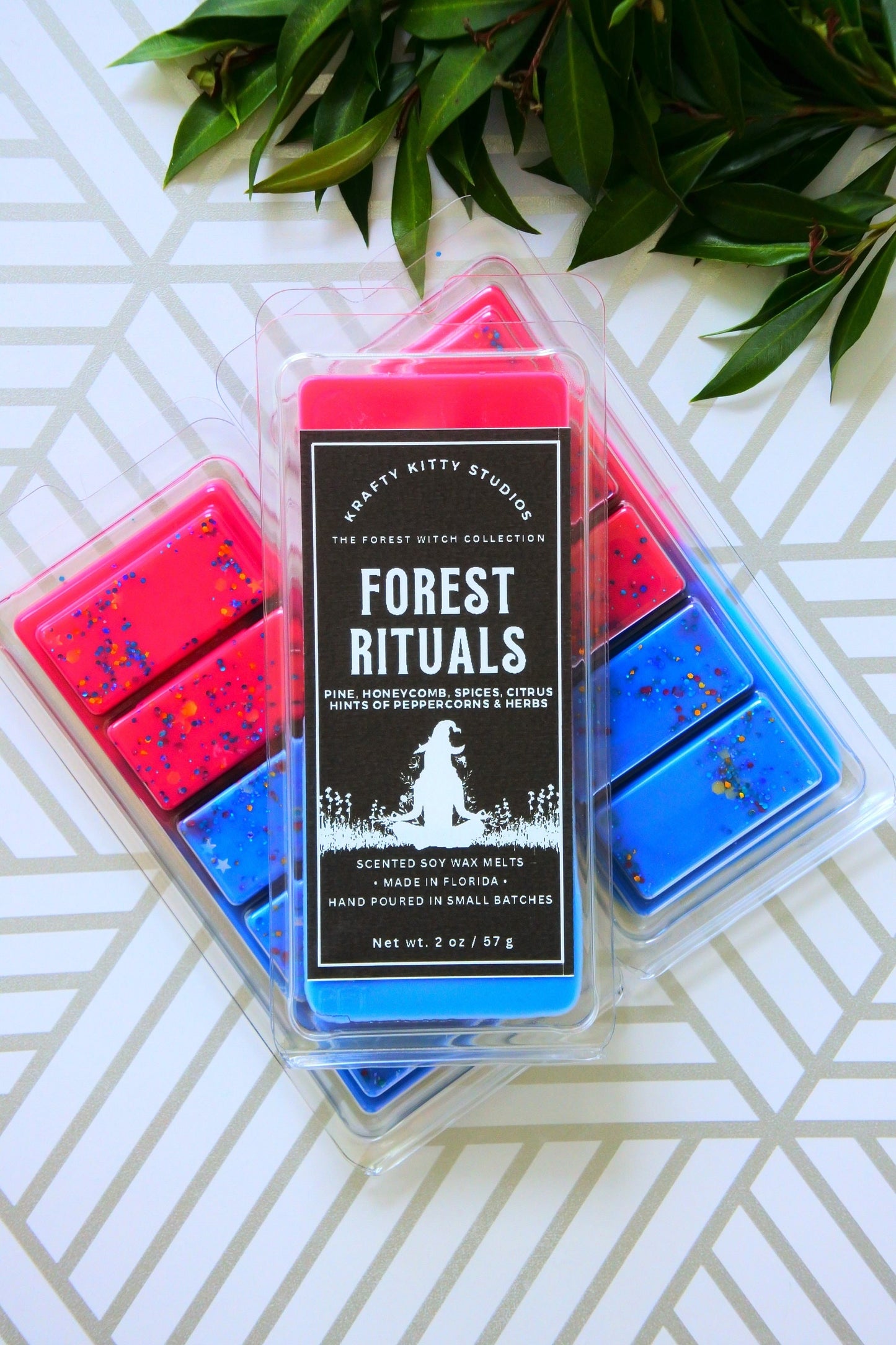 Forest Rituals | Pine, Honeycomb, Spices, Citrus, Hints of Peppercorns & Herbs | Natural Soy Wax Melt Snap Bar | Forest Witch Collection