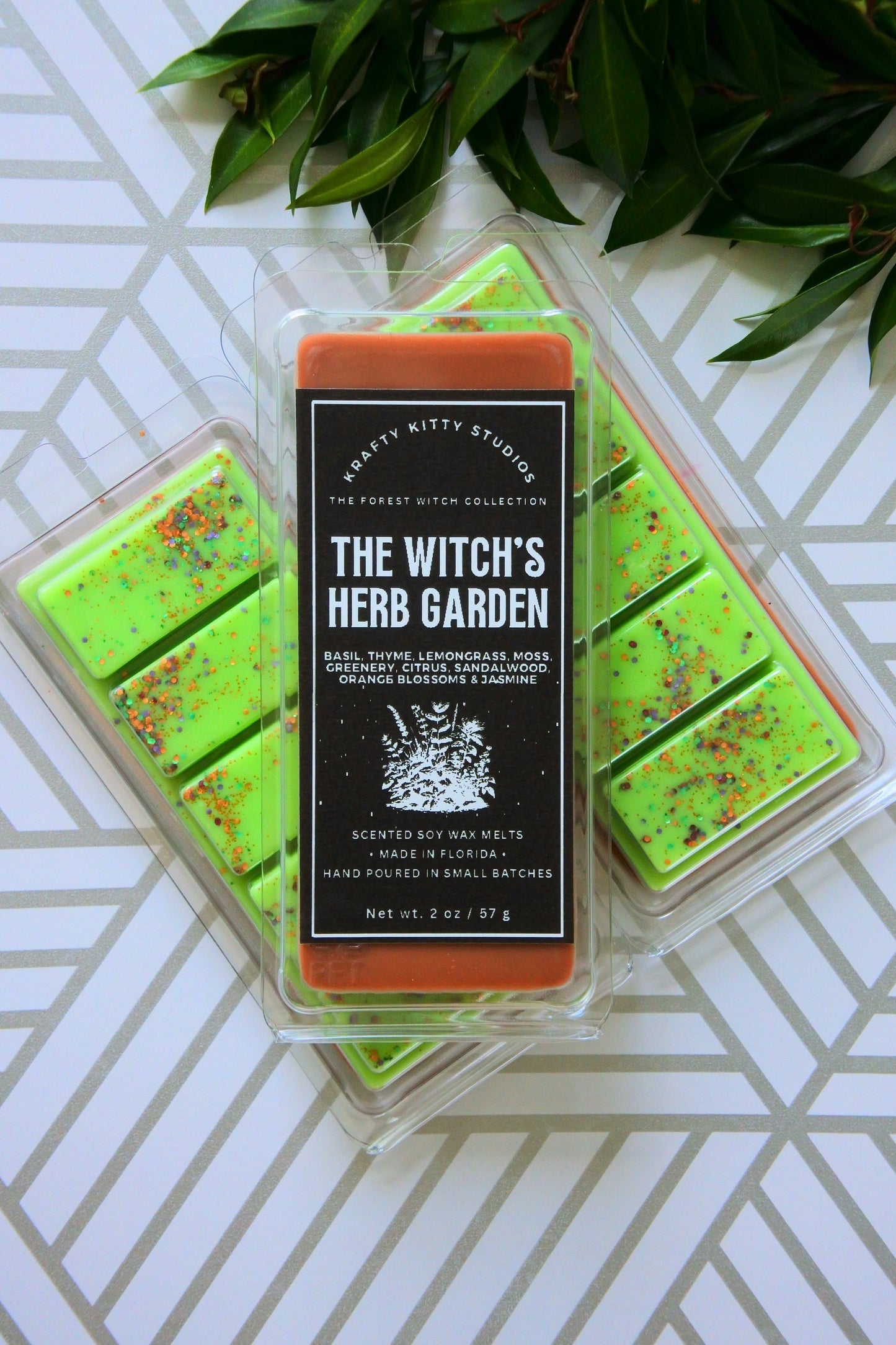 The Witch’s Herb Garden | Basil, Thyme, Lemongrass, Moss, Greenery, Citrus, Sandalwood, Orange Blossoms & Jasmine | Soy Wax Melt Snap Bar