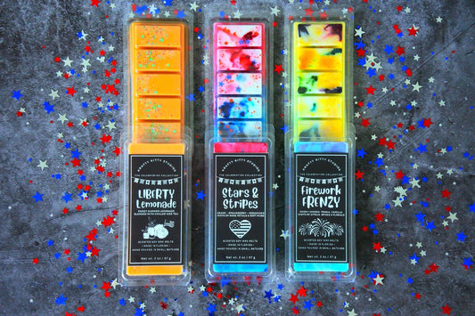 July 4th Boxed Set | Stars & Stripes, Liberty Lemonade and Firework Frenzy | Natural Soy Wax Melt Snap Bars | Celebration Collection