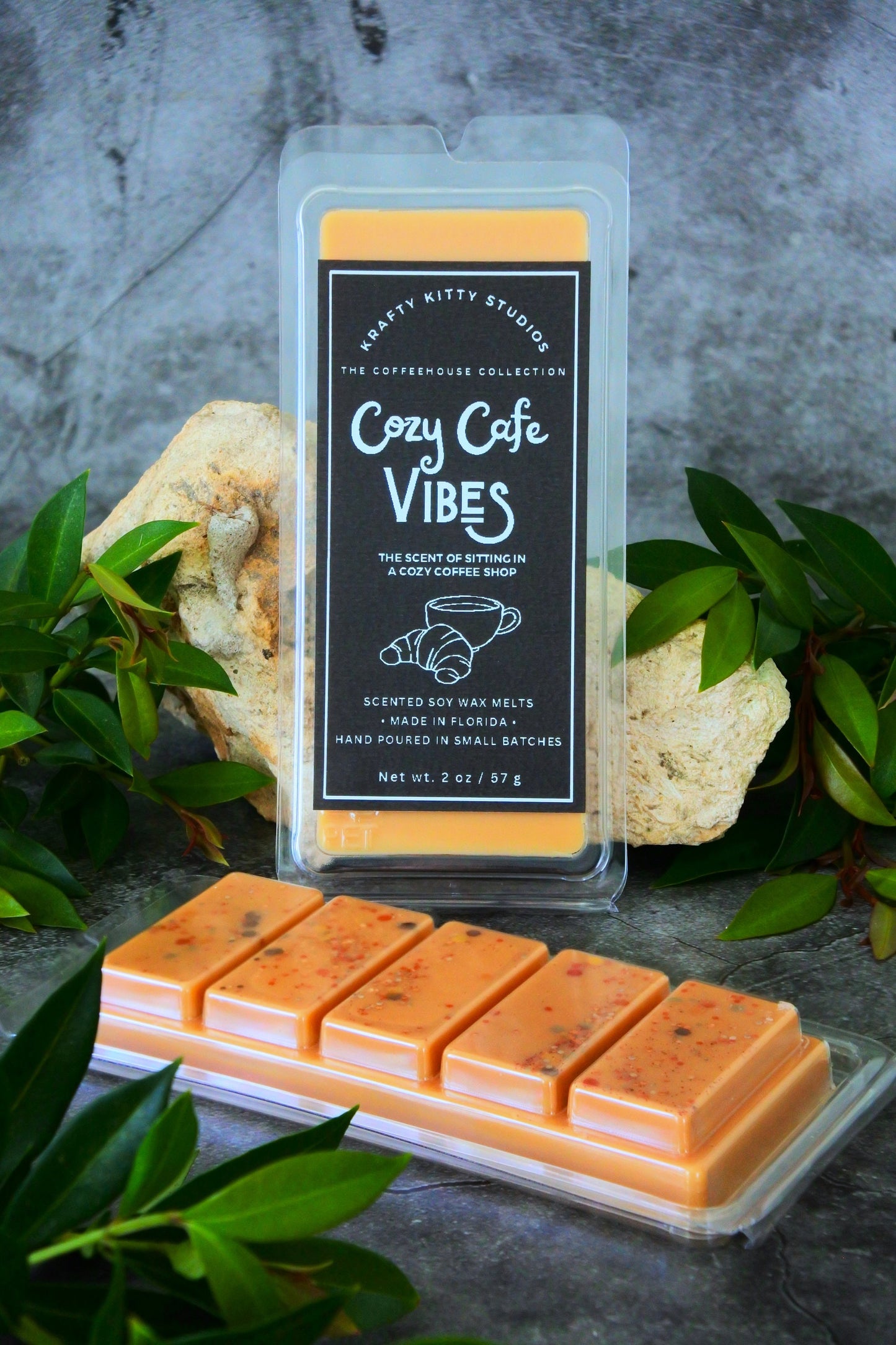 Cozy Cafe Vibes | The Scent of Sitting in a Cozy Cafe | Natural Soy Wax Melt Snap Bar | Coffeehouse Collection