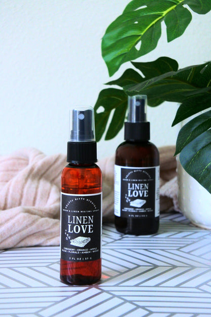 Linen Love | Greenery, Orange, Apple, Musk, Florals, Amber & Wood | 2oz or 4oz Room and Linen Spray