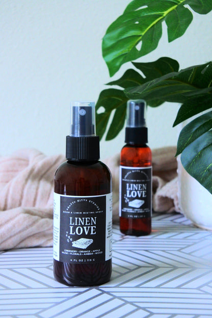 Linen Love | Greenery, Orange, Apple, Musk, Florals, Amber & Wood | 2oz or 4oz Room and Linen Spray