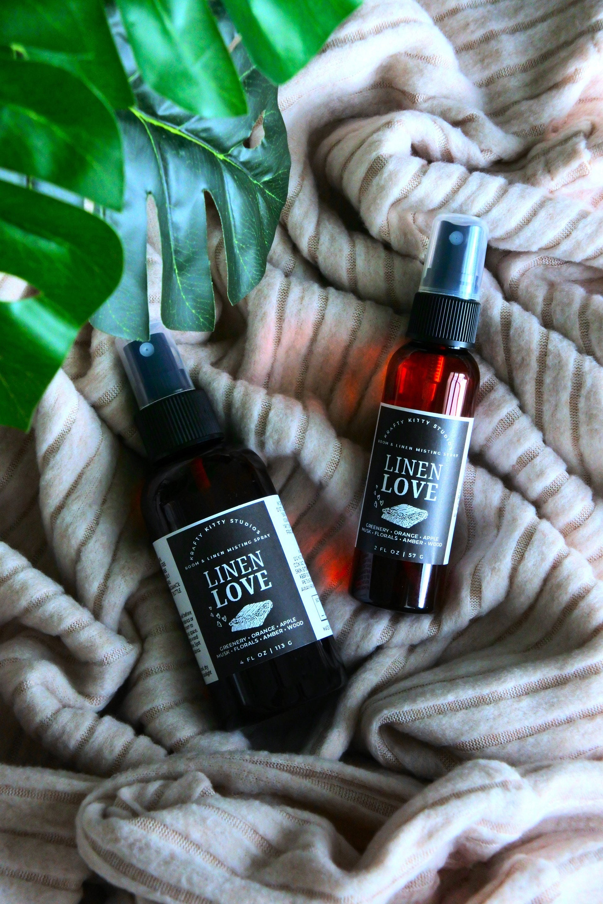 Linen Love | Greenery, Orange, Apple, Musk, Florals, Amber & Wood | 2oz or 4oz Room and Linen Spray