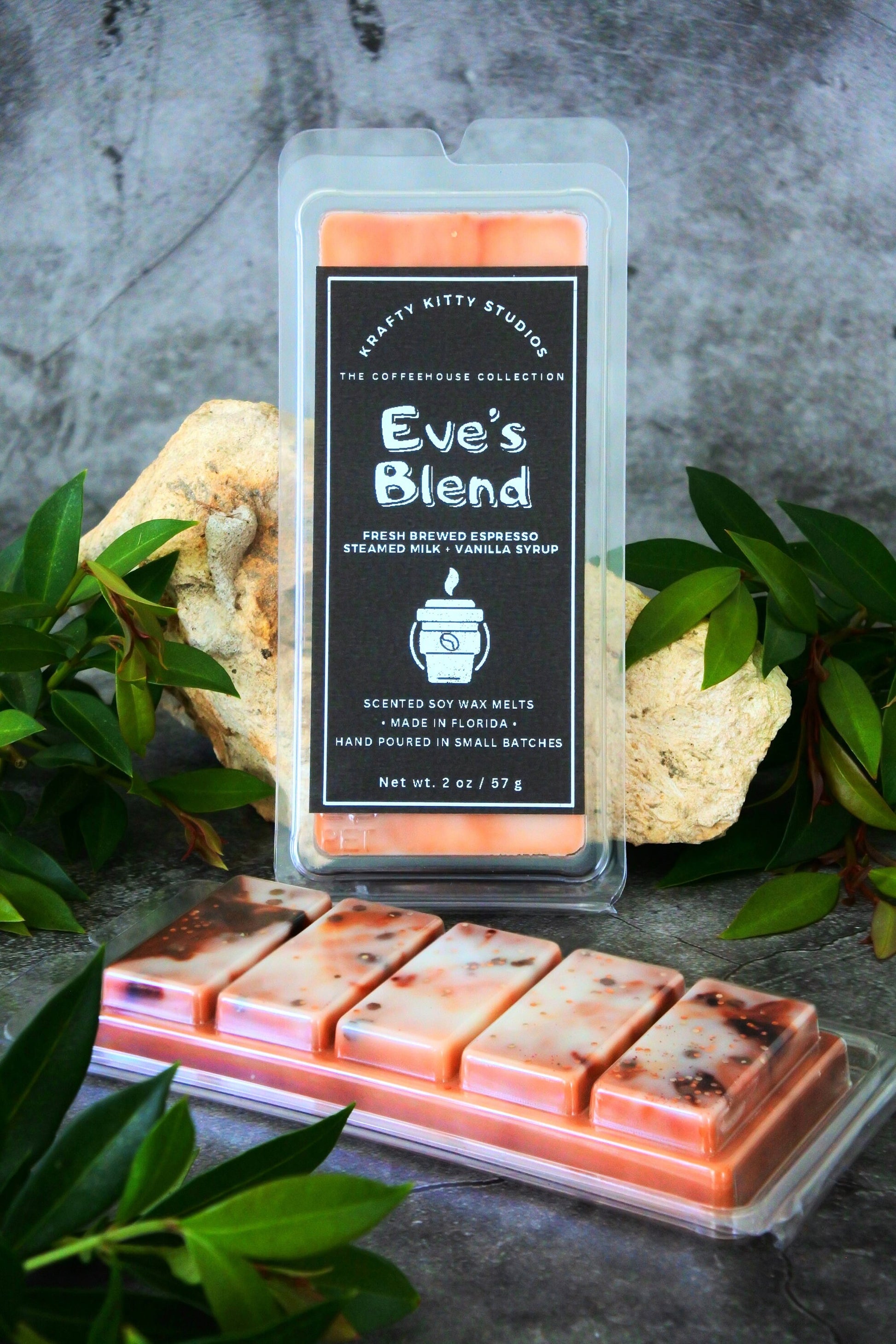 Eve’s Blend | Fresh Brewed Espresso + Steamed Milk + Vanilla Syrup | Soy Wax Melt Snap Bar | Coffeehouse Collection