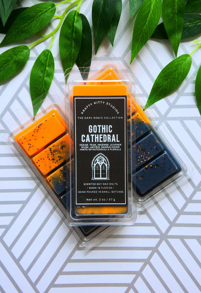 Gothic Cathedral: Teak, Cedar, Leather, Musk, Amyris, Sandalwood, Patchouli, Incense, Florals & Spices | Soy Wax Melt