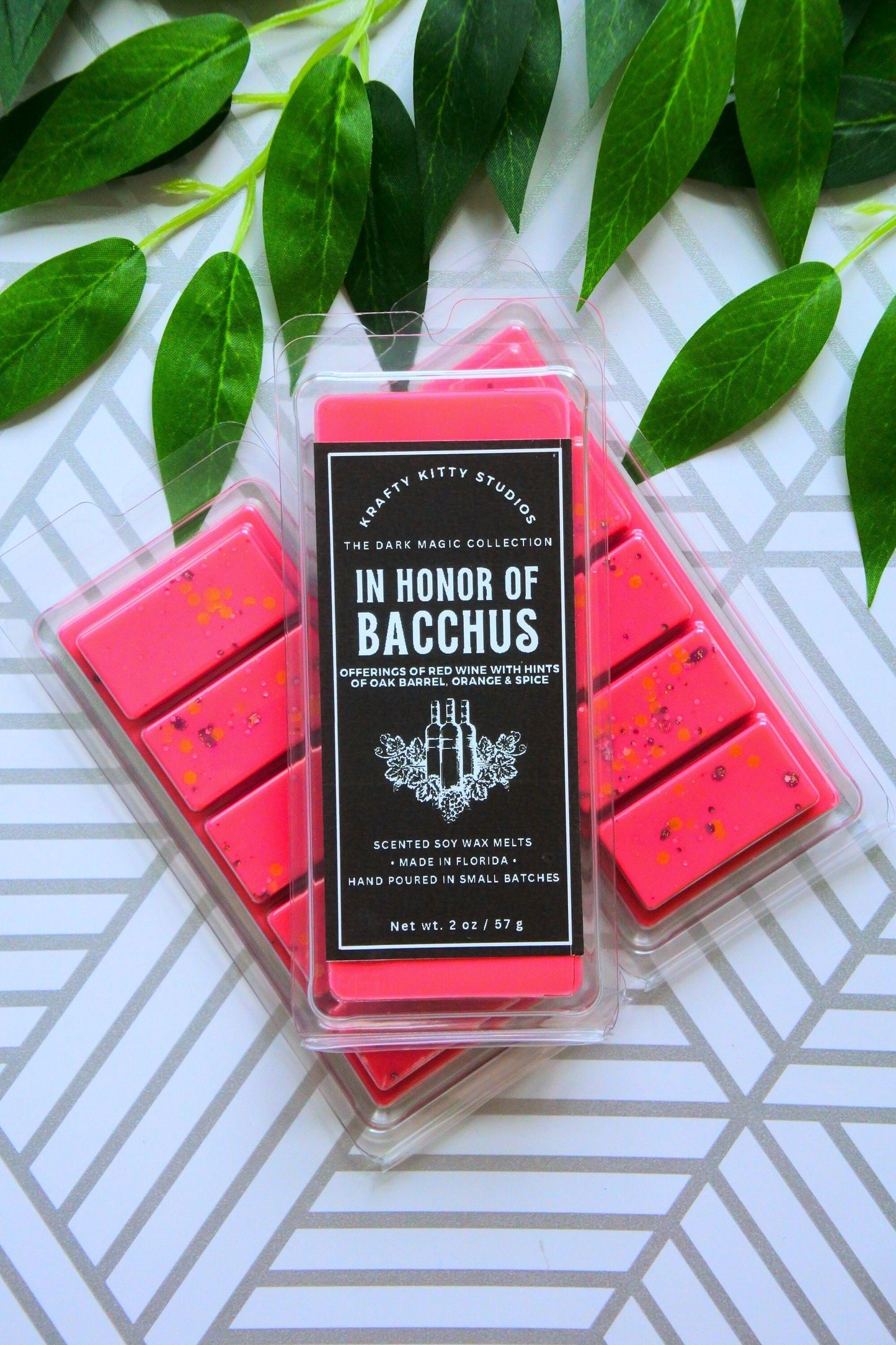 In Honor of Bacchus | Red Wine, Oak Barrels, Orange & Spices | Natural Soy Wax Melt Snap Bar | Dark Magic Collection