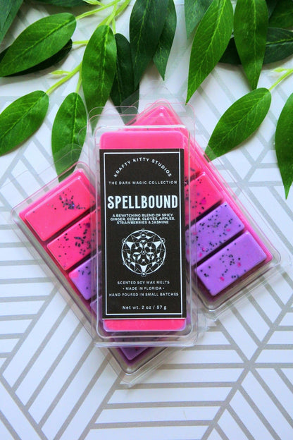 Spellbound | Spicy Ginger, Cedar, Cloves, Apples, Strawberries & Jasmine | Natural Soy Wax Melt Snap Bar | Dark Magic Collection