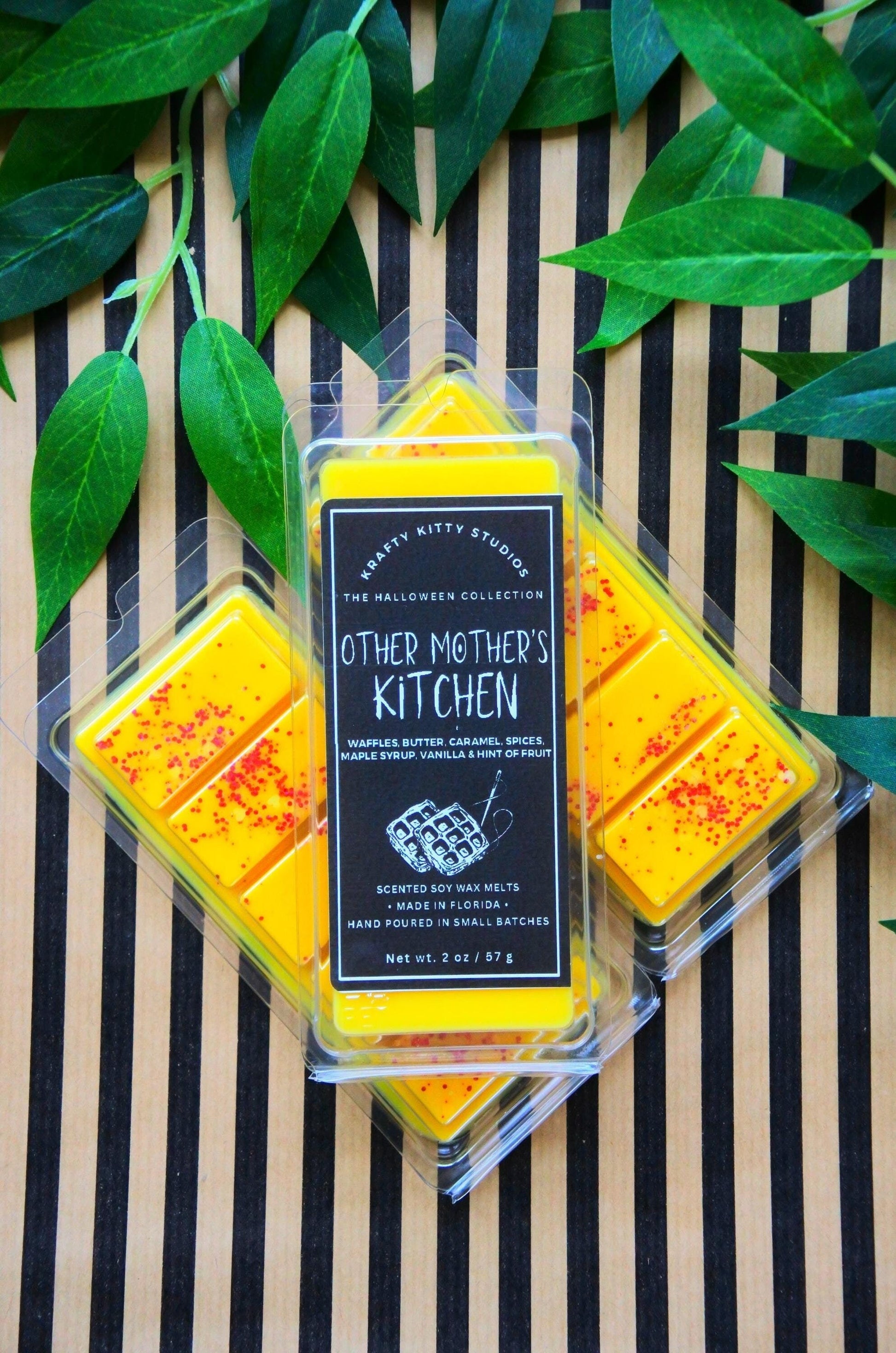 Other Mother’s Kitchen | Waffles, Butter, Caramel, Spice, Maple Syrup, Vanilla, Fruit | Natural Soy Wax Melt Snap Bar | Halloween Collection