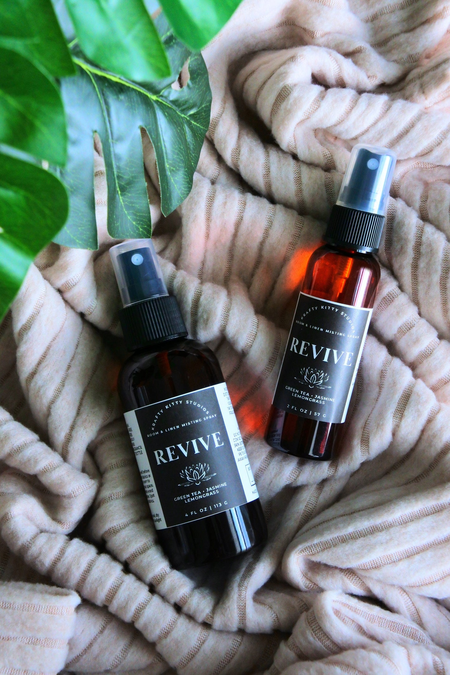 Revive | Refreshing Lemongrass, Earthy Green Tea & Soothing Jasmine | 2oz or 4oz Room and Linen Spray | Aromatherapy Collection