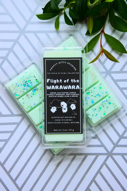 Flight of the Warawara | Ozone, Saltwater, Citrus, Moonlit Greenery, Soft Florals, Hints of Amber, Musk & Spices | Soy Wax Melt Snap Bar