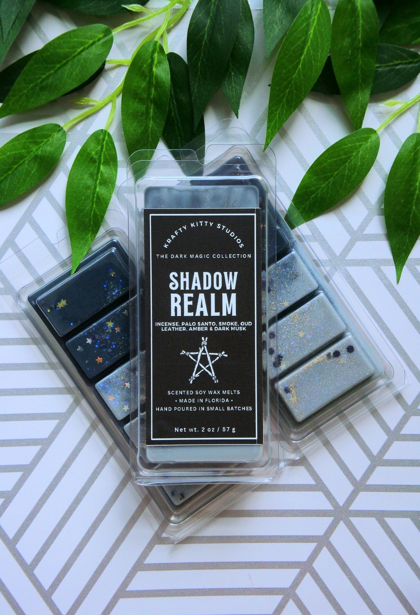 Shadow Realm | Incense, Palo Santo Wood, Smoke, Oud, Musk, Leather, Amber, Dark Musk | Natural Soy Wax Melt Snap Bar | Dark Magic Collection