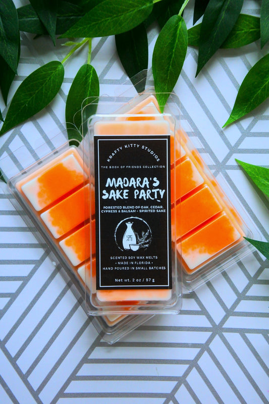 Madara’s Sake Party | Ethereal Woods + Night Sake + Mystical Hints of Red Currants | Soy Wax Melt Snap Bar | Book of Friends Collection