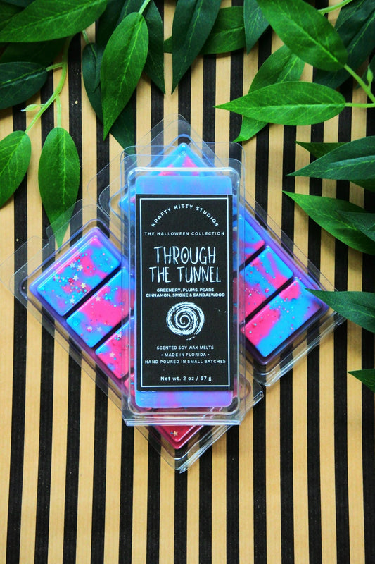 Through the Tunnel | Greenery, Plums, Pears, Cinnamon, Smoke & Sandalwood | Natural Soy Wax Melt Snap Bar | Halloween Collection