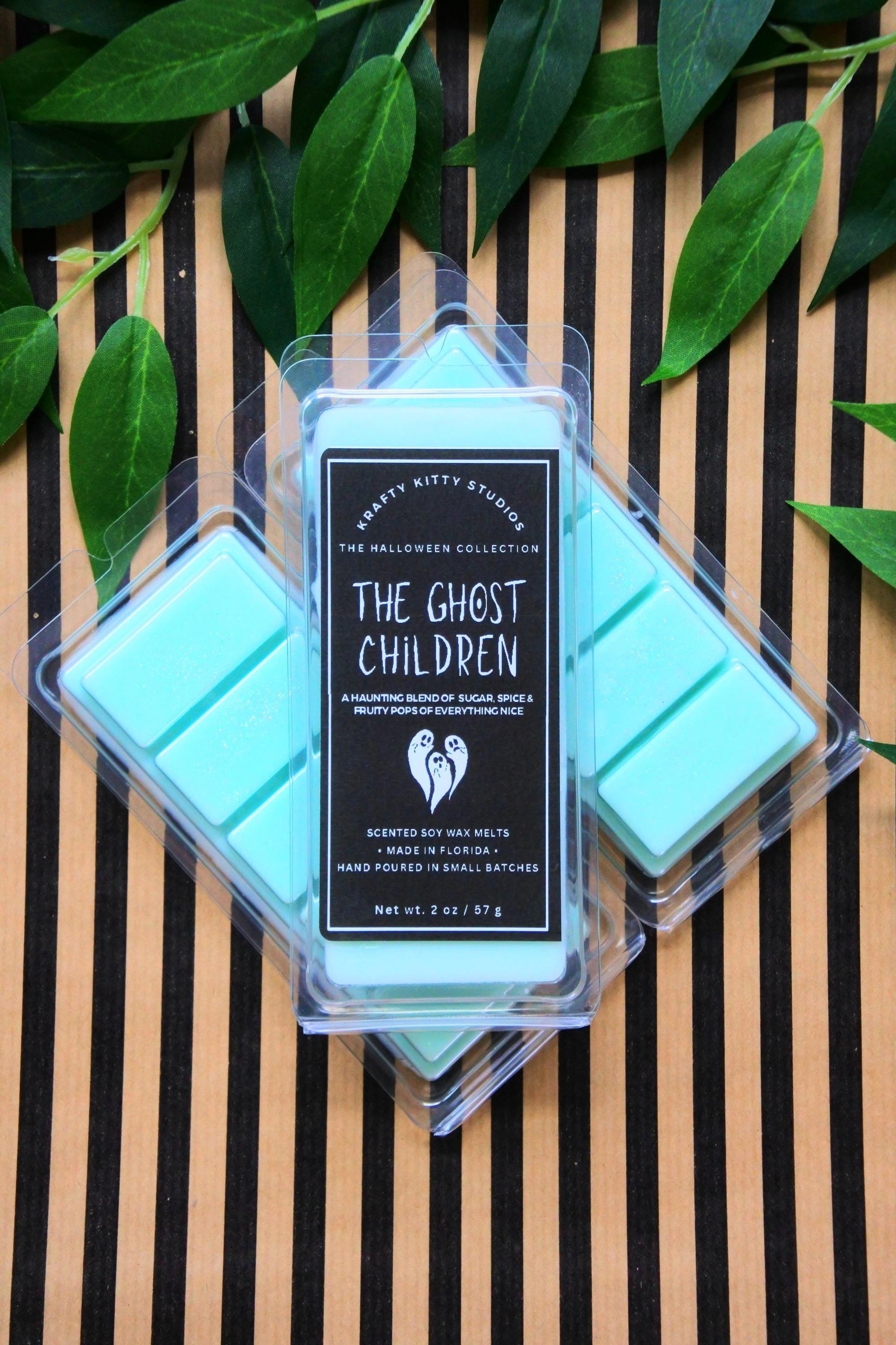 The Ghost Children | A Haunting Blend of Sugar, Spice & Fruity Pops of Everything Nice |Natural Soy Wax Melt Snap Bar | Halloween Collection