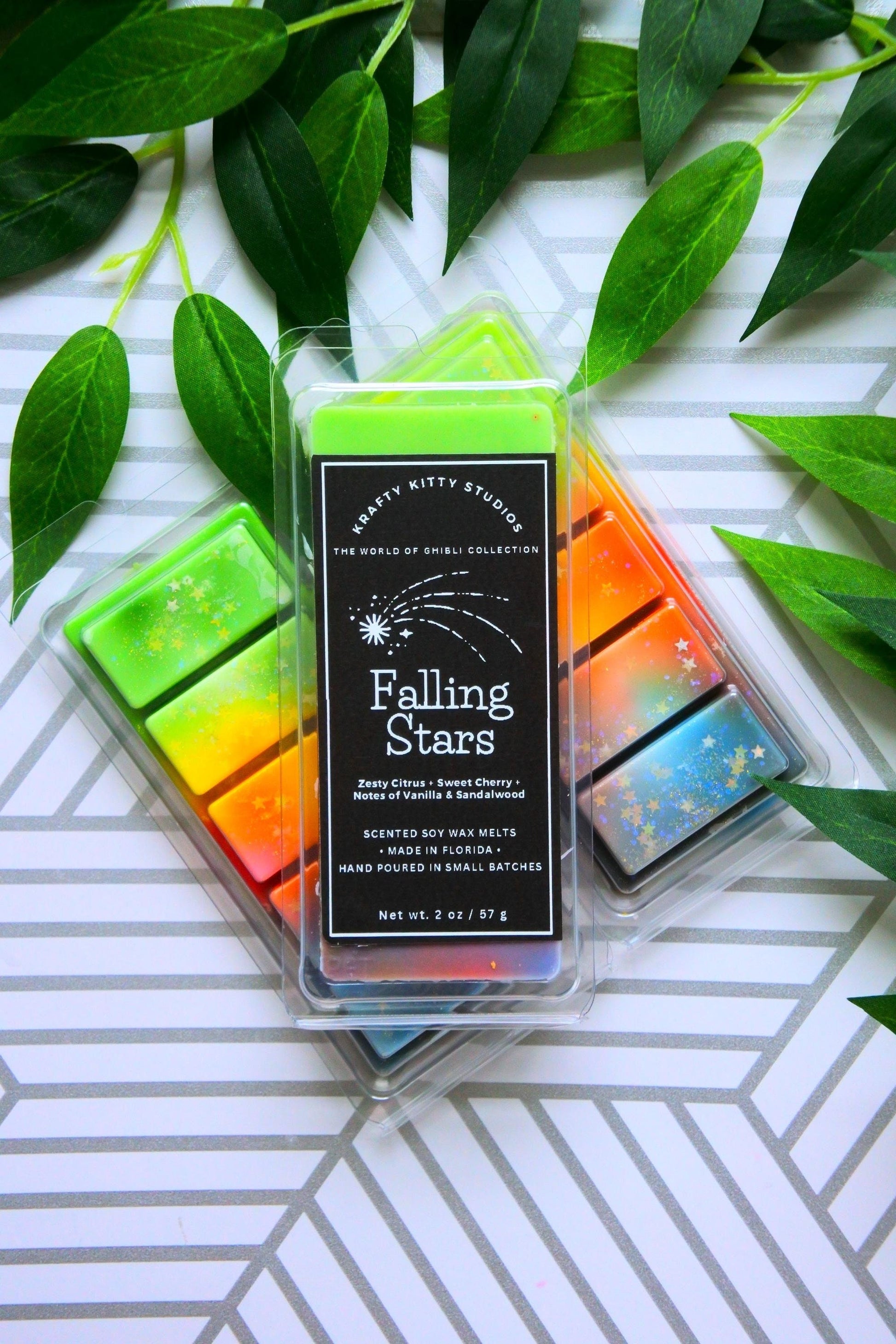 Falling Stars | Zesty Citrus + Sweet Cherries + Vanilla & Sandalwood | Natural Soy Wax Melt Snap Bars