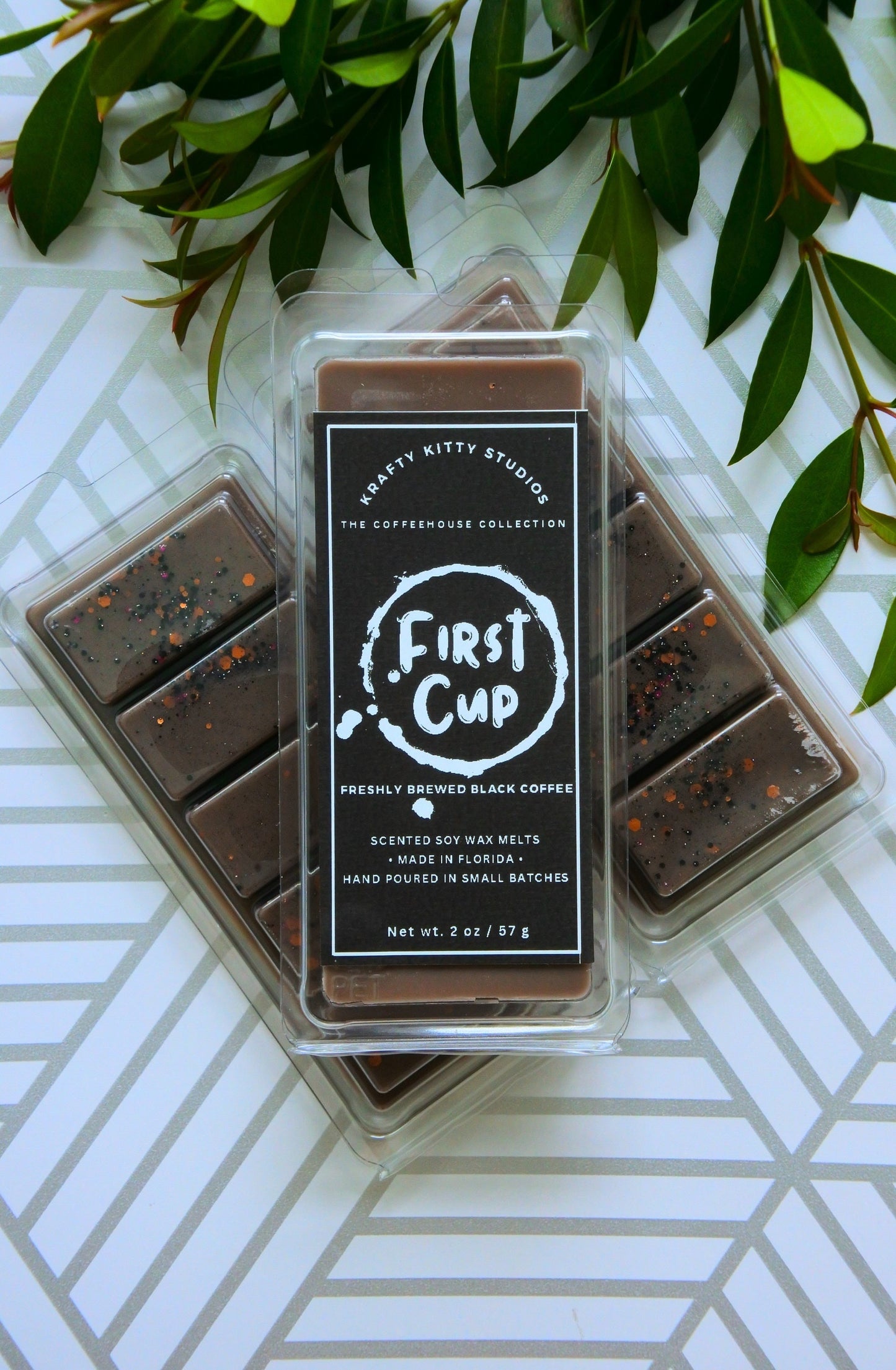 First Cup | Freshly Brewed Black Coffee | Soy Wax Melt Snap Bar | Coffeehouse Collection