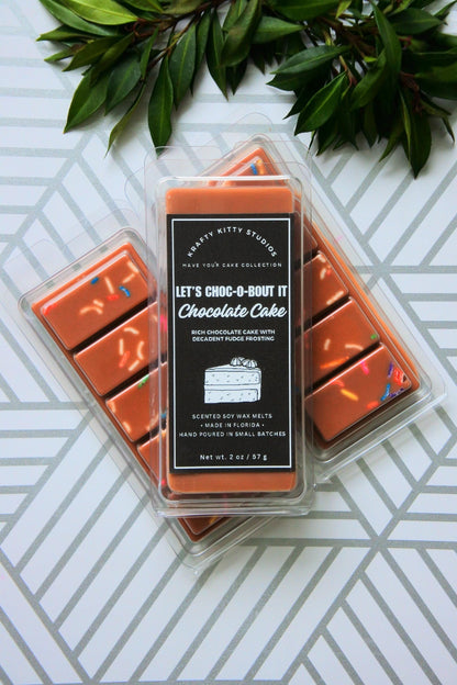 Let's Choc-o-bout It Chocolate Cake | Chocolate Cake with a Fudge Frosting | Natural Soy Wax Melt Snap Bar | Have Your Cake Collection