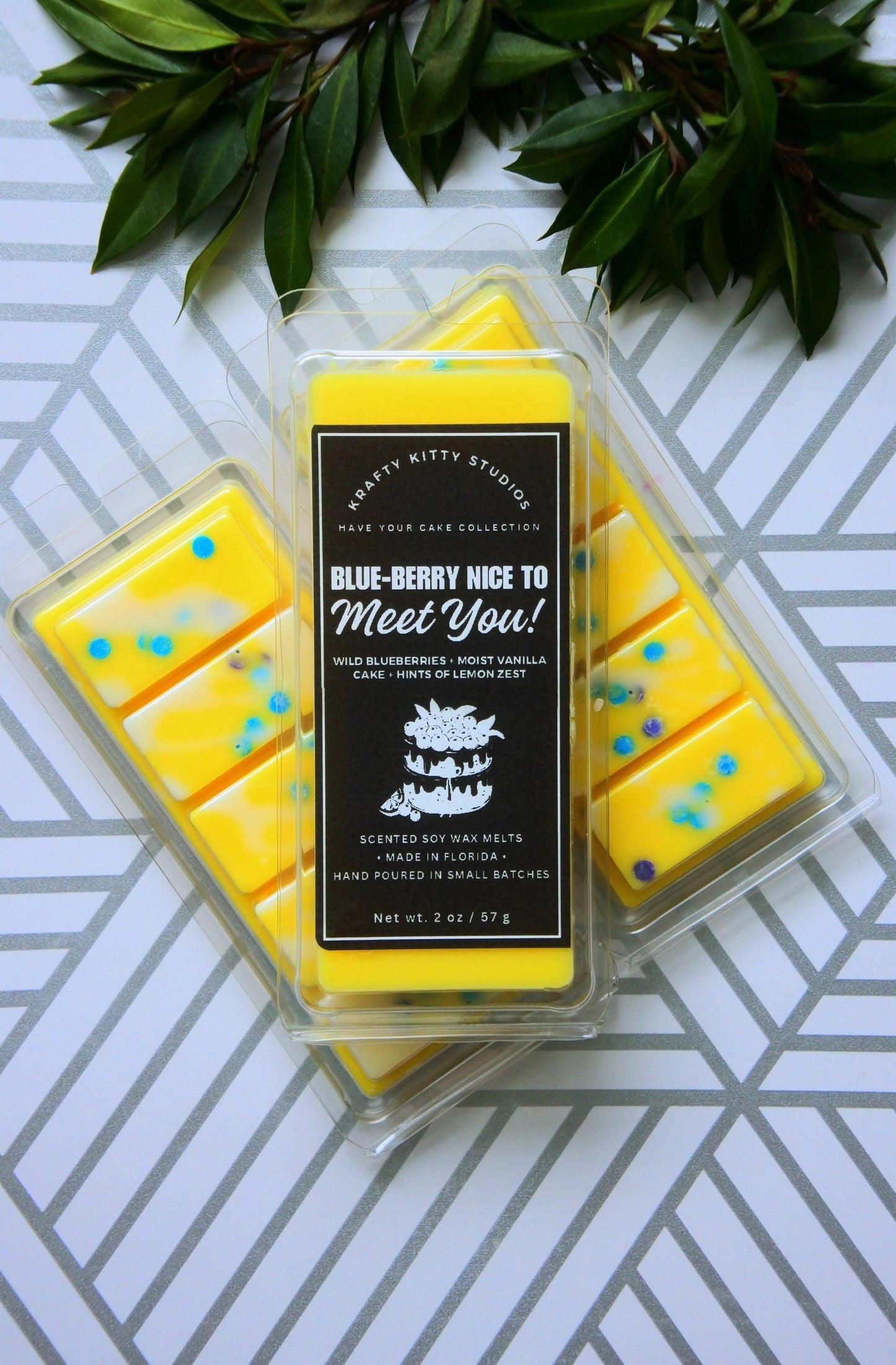 Blue-Berry Nice to Meet You | Vanilla Cake, Wild Blueberries, Hint of Lemon Zest | Natural Soy Wax Melt Snap Bar | Have Your Cake Collection