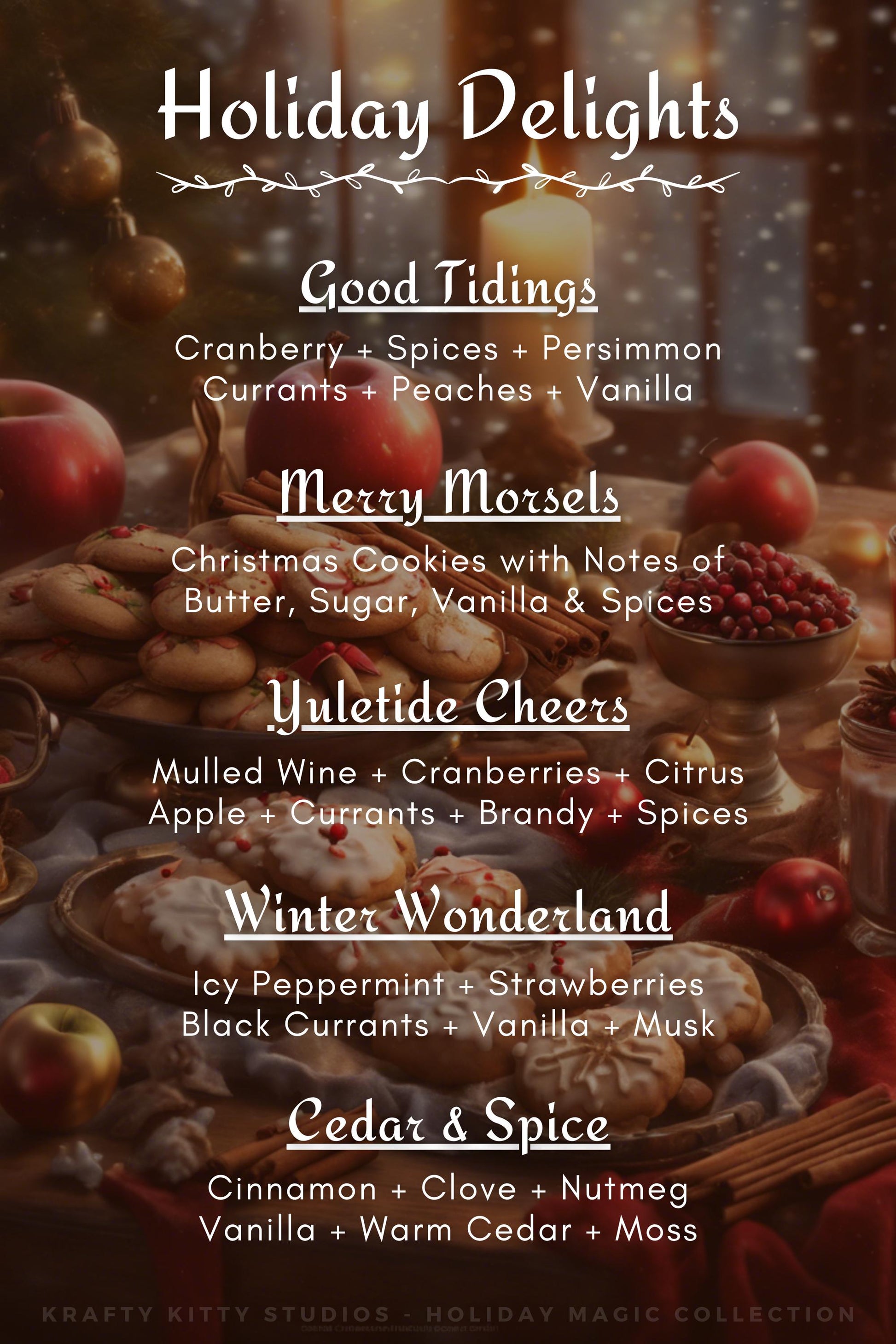 Yuletide Cheers | Mulled Wine, Spiced Cranberry, Apple, Citrus, Currants, Brandy | Natural Soy Wax Melt Snap Bar| Holiday Delight Collection