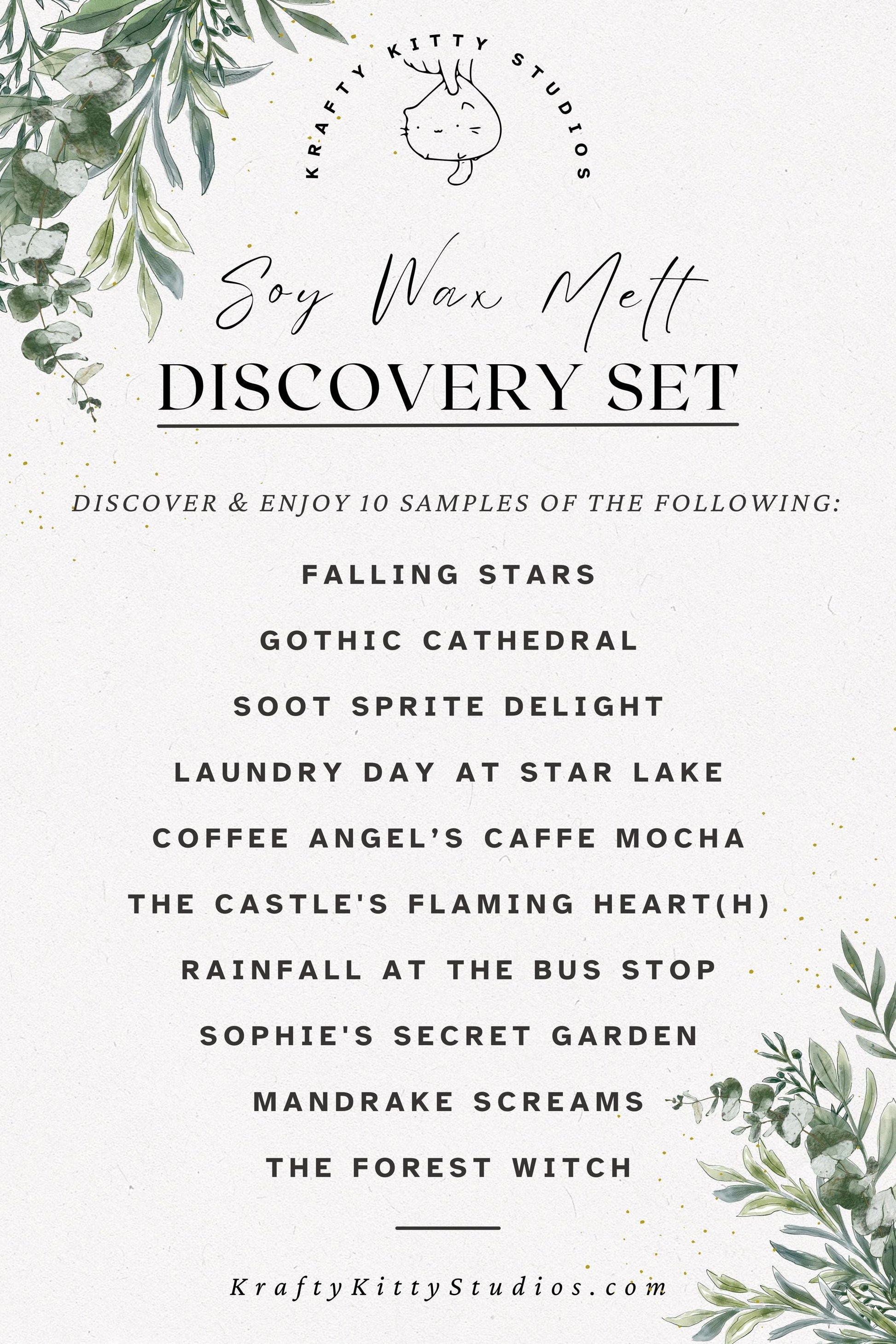 Wax Melt Discovery Set | Featuring Ten Samples of Our Best Selling Wax Melts Scents | Natural Soy Wax Melt Variety Sampler Pack