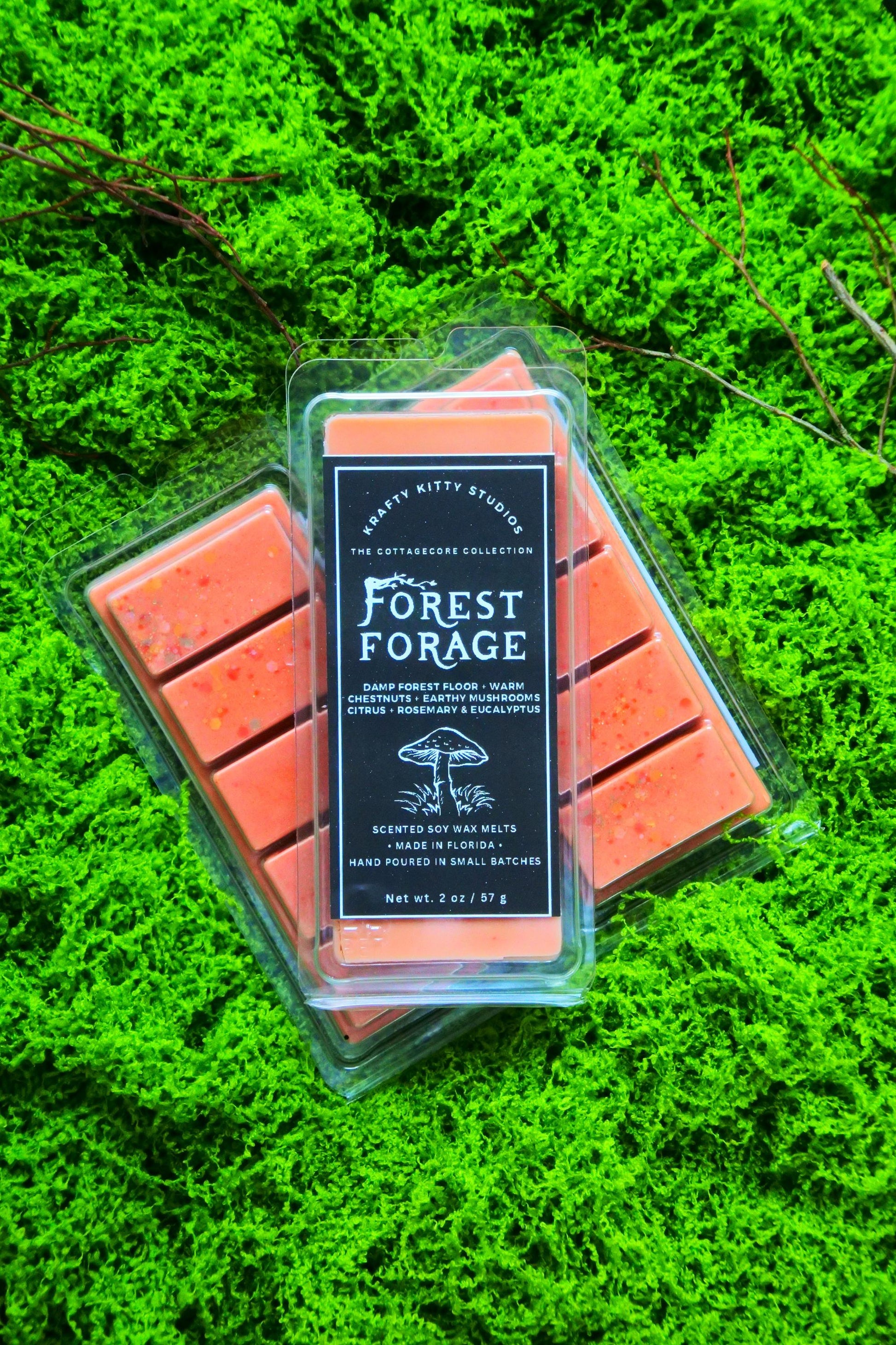 Forest Forage | Damp Forest Floor, Chestnut, Mushroom, Citrus, Rosemary, Eucalyptus | Natural Soy Wax Melt Snap Bar | Cottagecore Collection