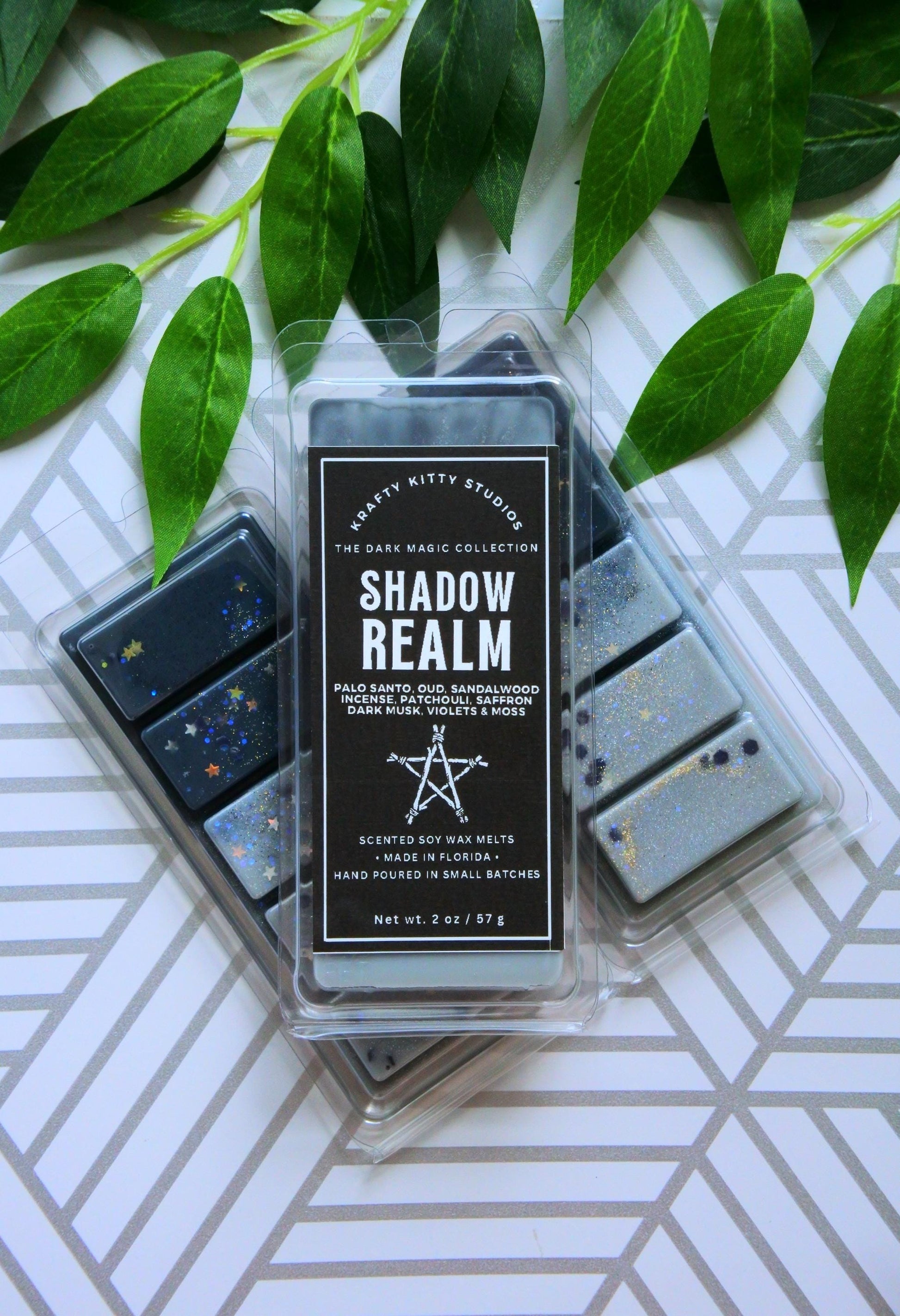 Shadow Realm: Palo Santo, Oud, Sandalwood, Incense, Patchouli, Saffron, Moss, Violets | Soy Wax Melt