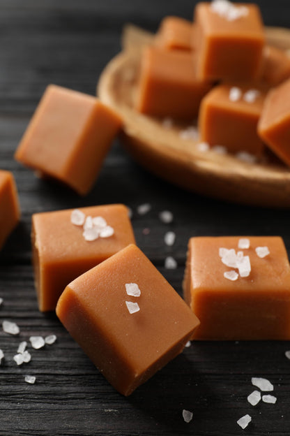 Sea Salt Caramels | Buttery Vanilla Caramels + Hints of Chocolate & Sea Salt | Natural Soy Wax Melt Snap Bar | Summer Sunshine Collection