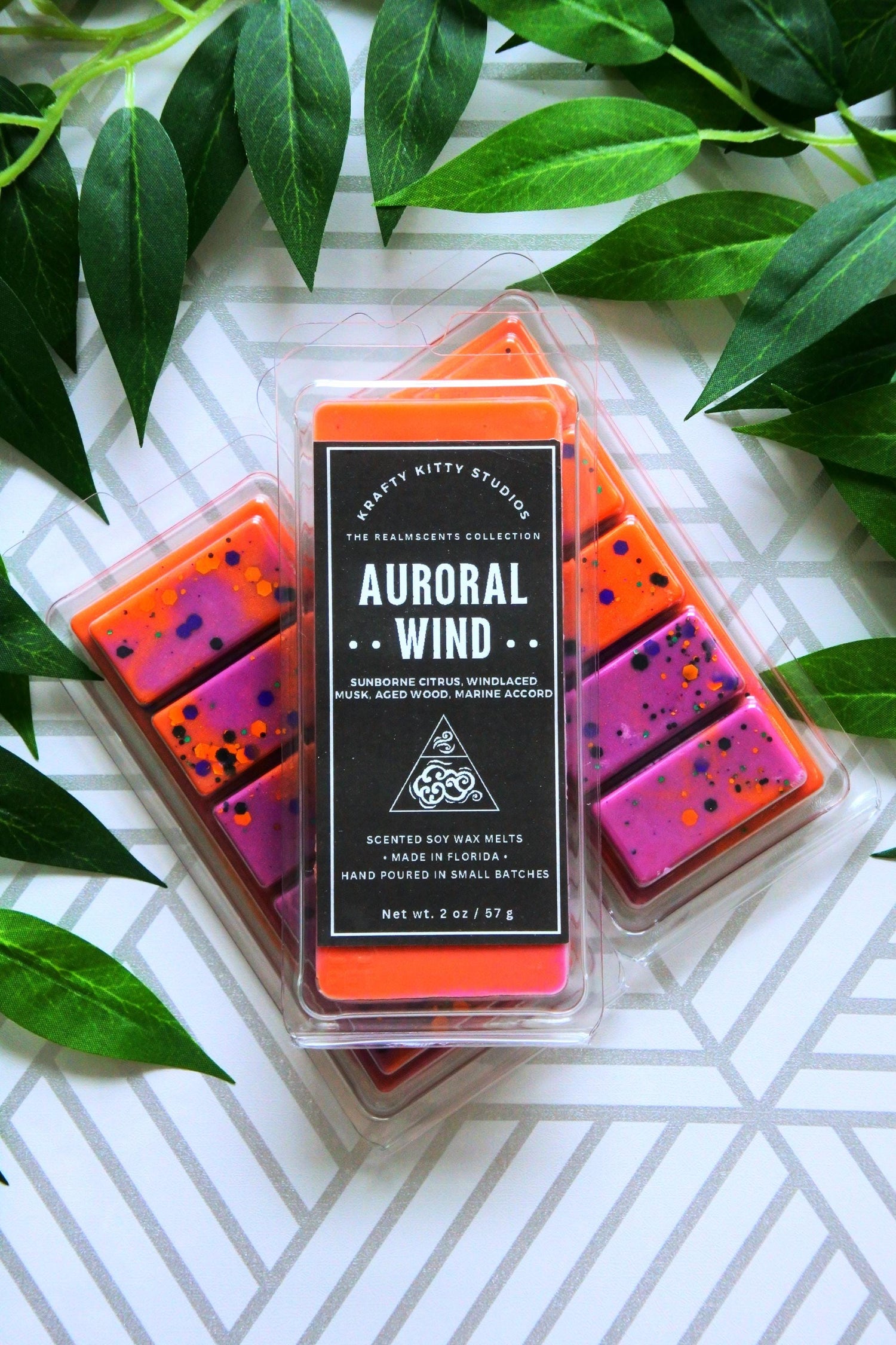Auroral Wind | Sunborne Citrus, Wind-laced Musk, Aged Wood, Marine Accords | Natural Soy Wax Melt Snap Bar | Realmscents Collection