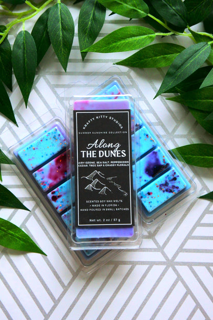 Along the Dunes | Ozone, Sea Salt, Cedarwood, Resinous Sap, Peppercorn & Grassy Florals | Natural Soy Wax Melt Snap Bar | Summer Sunshine