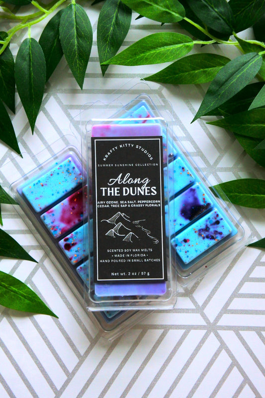 Along the Dunes | Ozone, Sea Salt, Cedarwood, Resinous Sap, Peppercorn & Grassy Florals | Natural Soy Wax Melt Snap Bar | Summer Sunshine