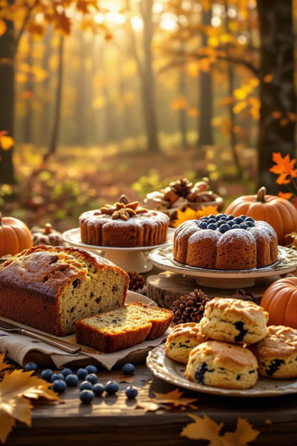 A Bewitching Bake Off | Banana Nut Bread, Spiced Maple Cakes, Blueberry Pumpkin Scones | Soy Wax Melt Snap Bar | Harvest Festival Collection