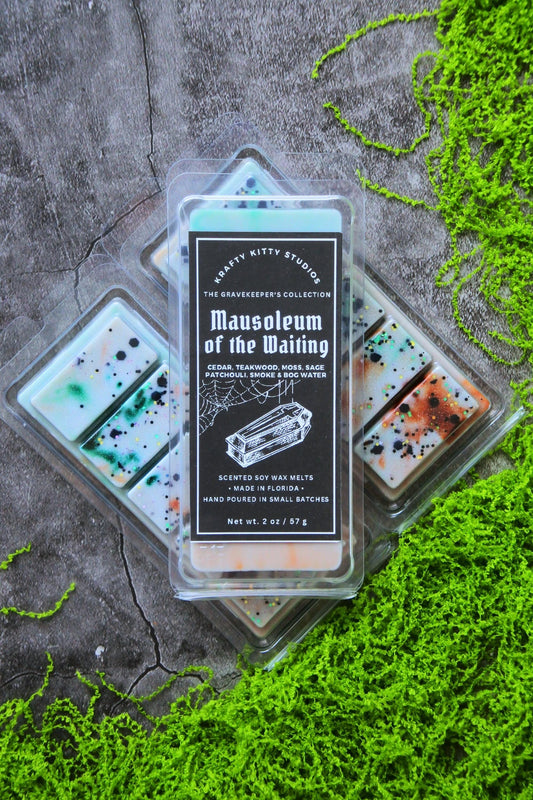 Mausoleum of the Waiting: Cedar, Teak, Moss, Sage, Patchouli, Smoke & Bog Water | Soy Wax Melt Snap Bar