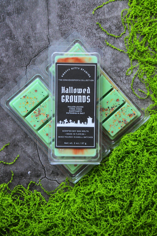 Hallowed Grounds: Fallen Leaves, Vines, Moss, Damp Earth, Patchouli & Salt | Soy Wax Melt Snap Bar