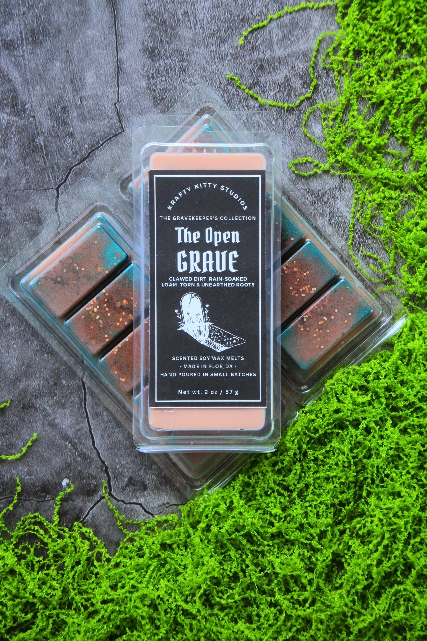 The Open Grave: Clawed Dirt, Rain-Soaked Loam, Torn & Unearthed Roots | Soy Wax Melt Snap Bar